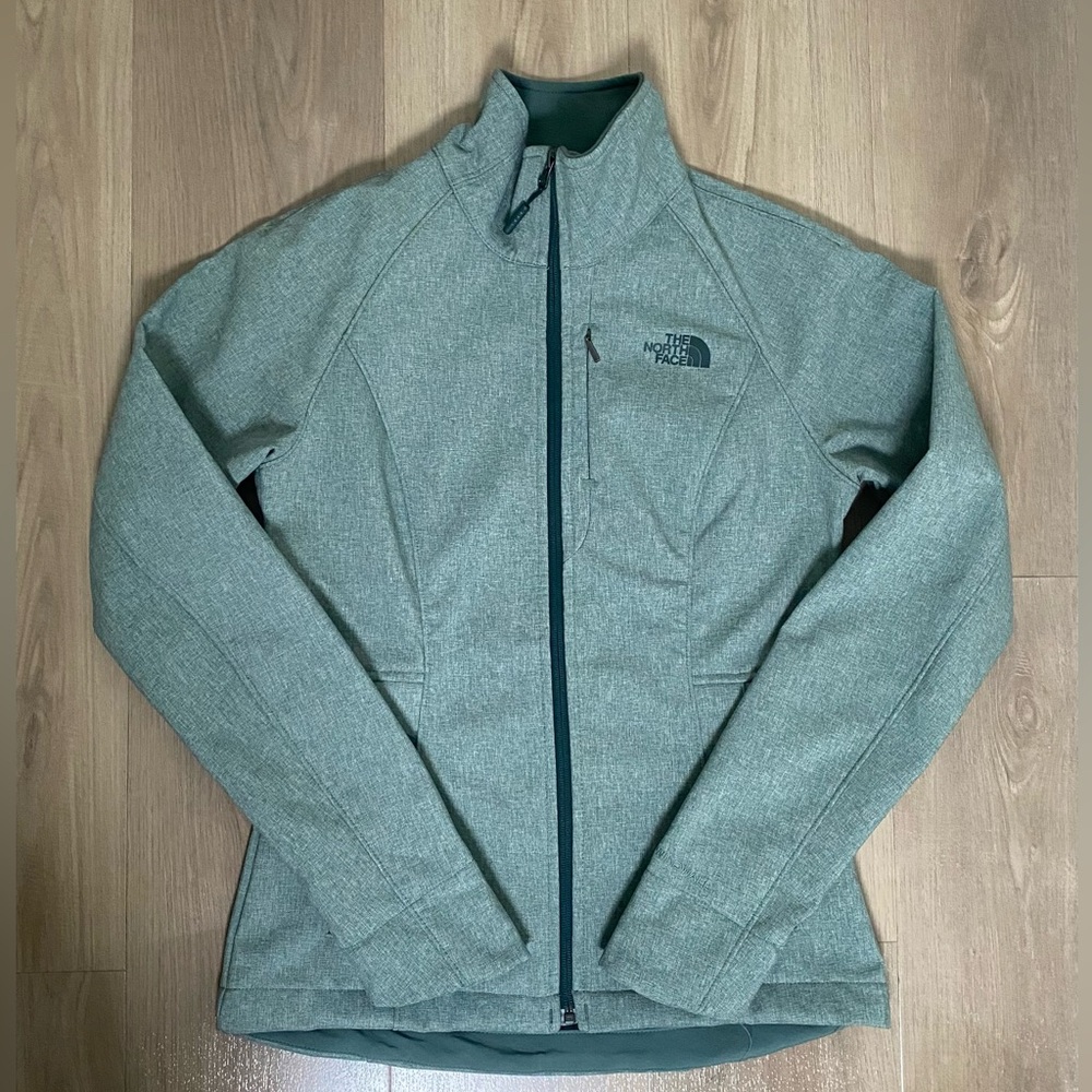 North Face Women's Apex‎ Bionic Jacket Heather Green Full Zip XS